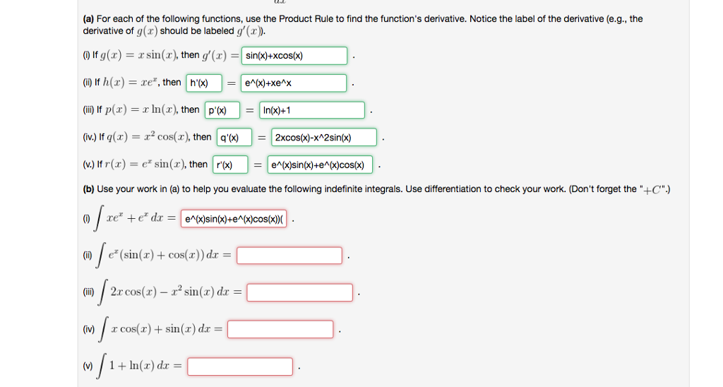 Solved (a) For each of the following functions, use the | Chegg.com