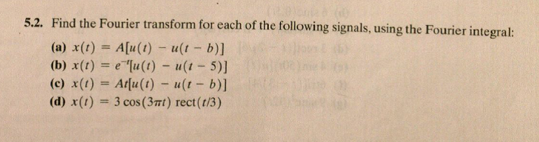 Solved Find the Fourier transform for each of the following | Chegg.com