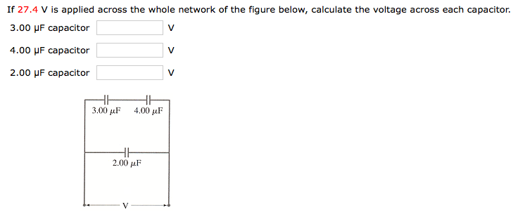 Solved If 27.4 V is applied across the whole network of the | Chegg.com