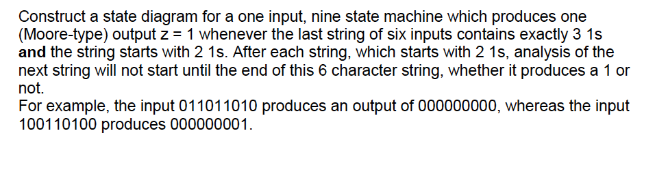 Draw the state diagram and write C++ program based on | Chegg.com