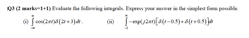 Solved Evaluate the following integrals. Express your answer | Chegg.com