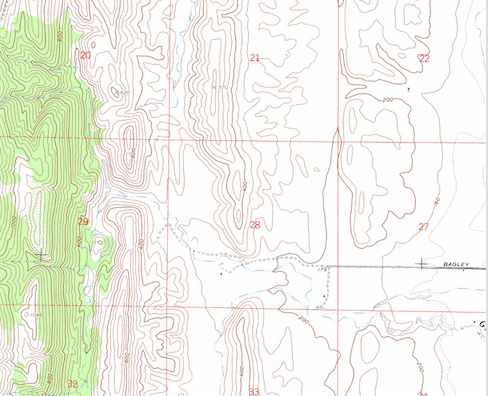 Solved 1) What is the contour interval on this map? 2)What | Chegg.com