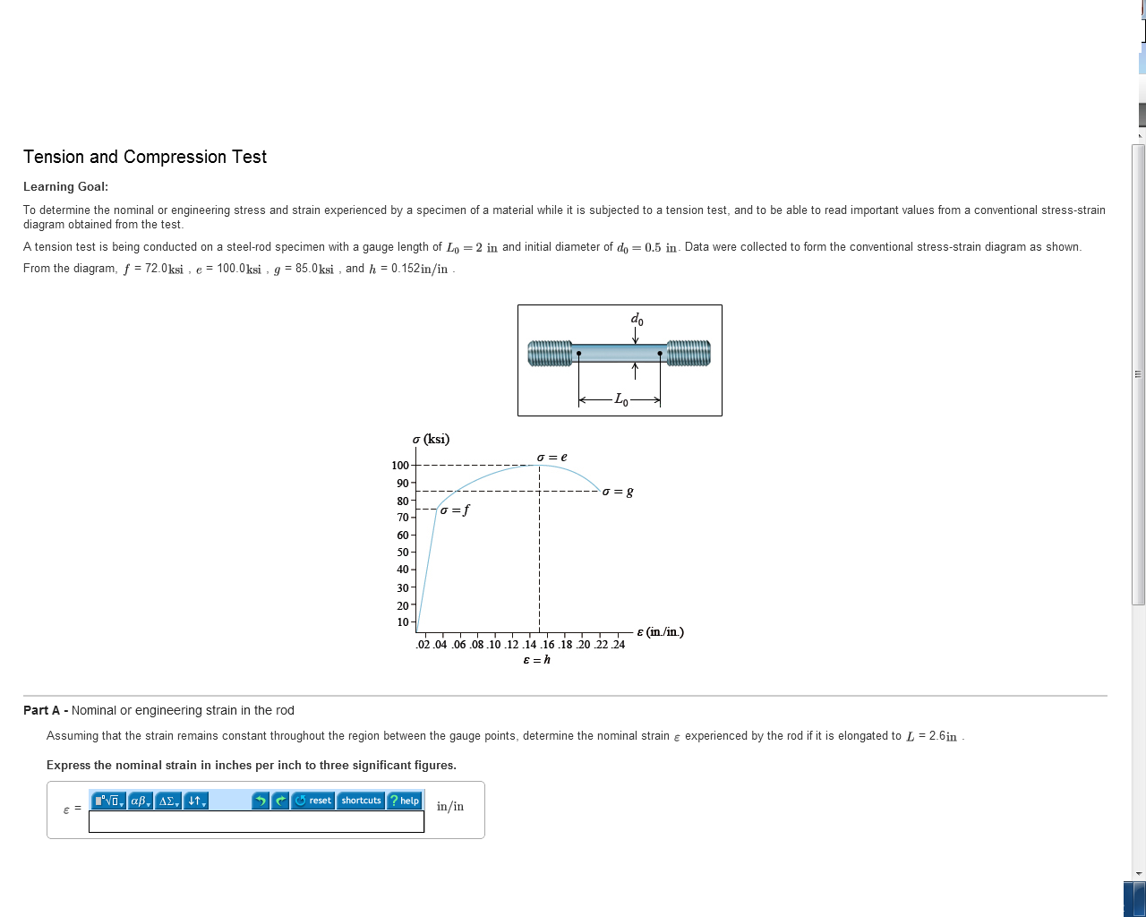 Solved B Assuming That The Stress Is Constant Over The C Chegg Com