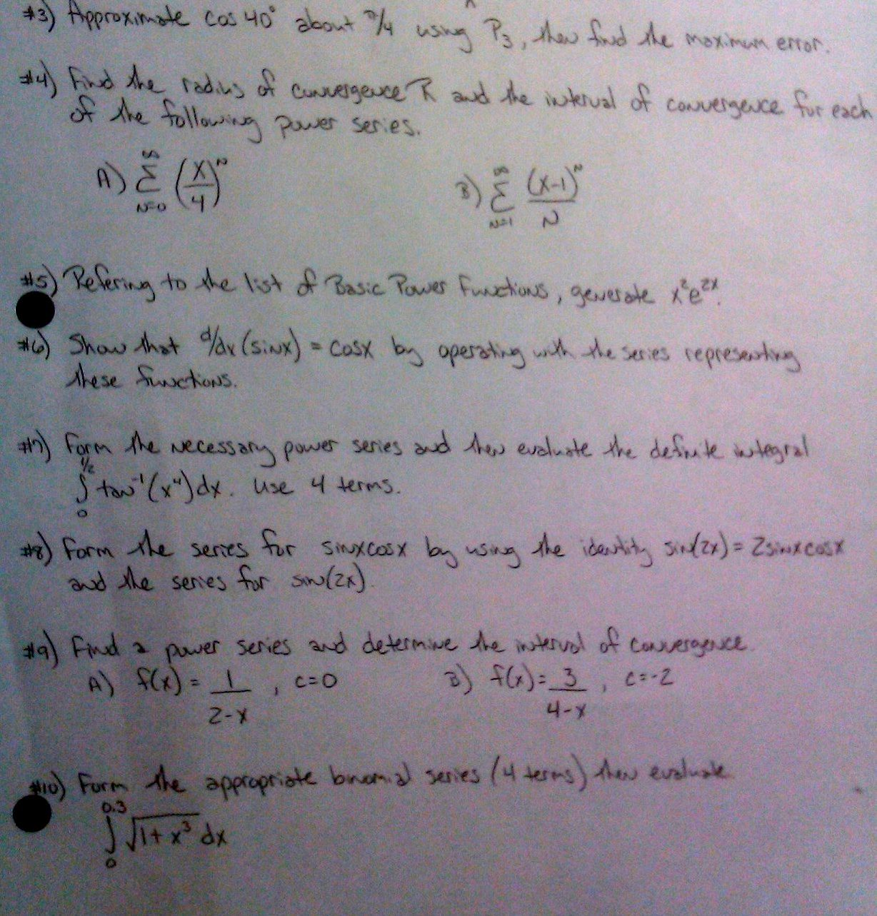 Solved Approximate Cos 40 Degree About 3/4 Using P3, Then