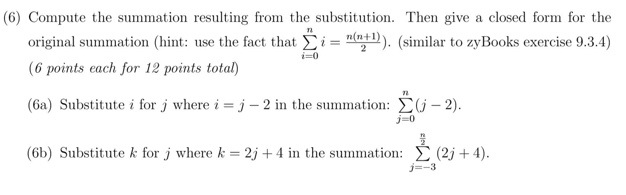 Solved Compute The Summation Resulting From The 