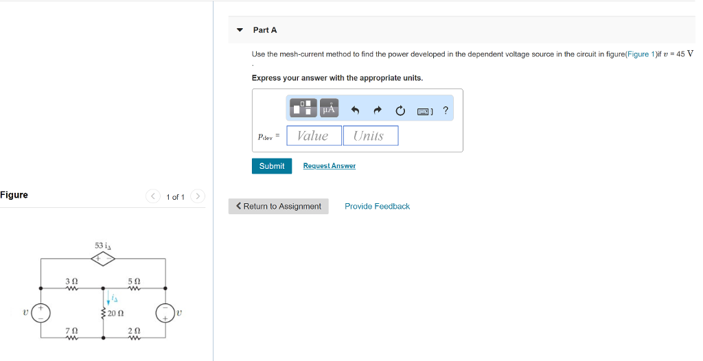 Solved ? Part A Use The Mesh-current Method To Find The | Chegg.com