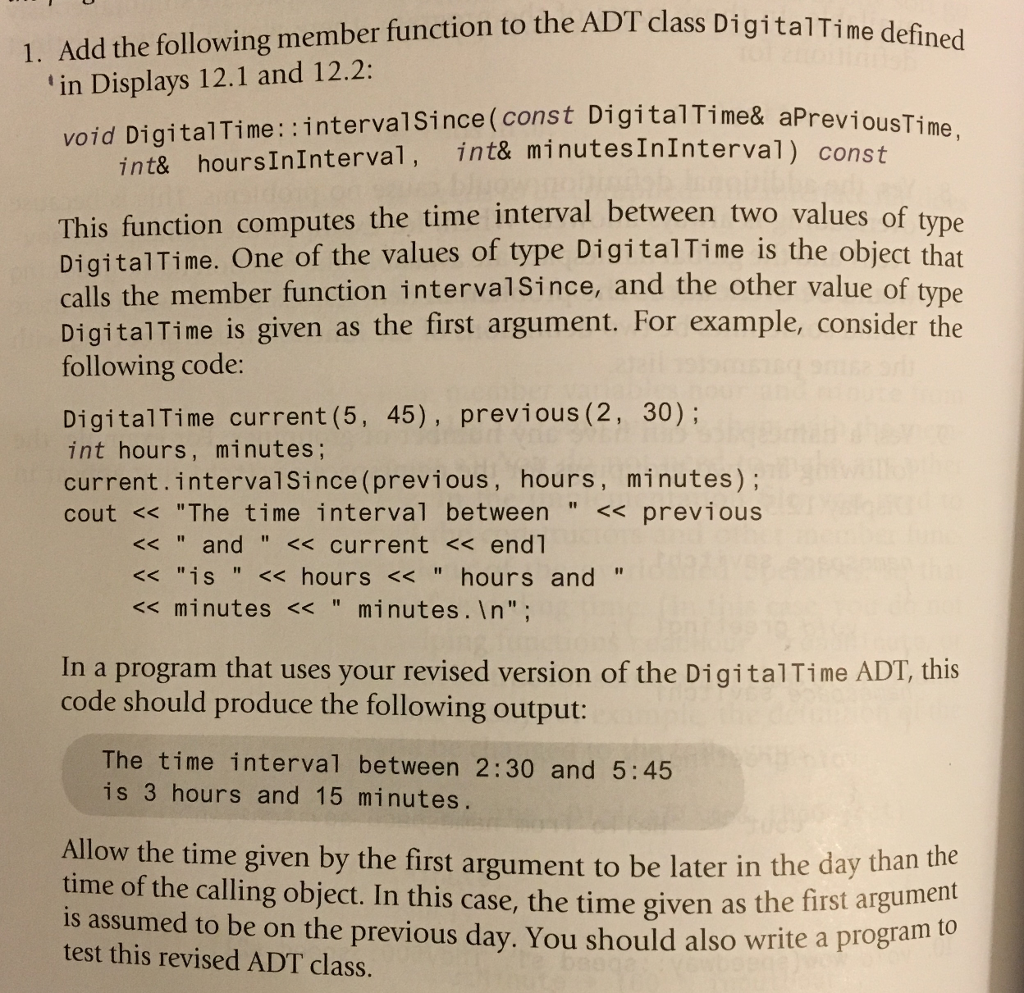 Solved 1. Add the following member function to the ADT class | Chegg.com