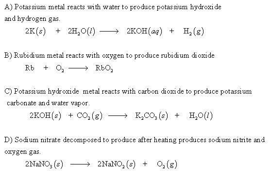 Which is the least reactive alkali metal of the#N#ones | Chegg.com