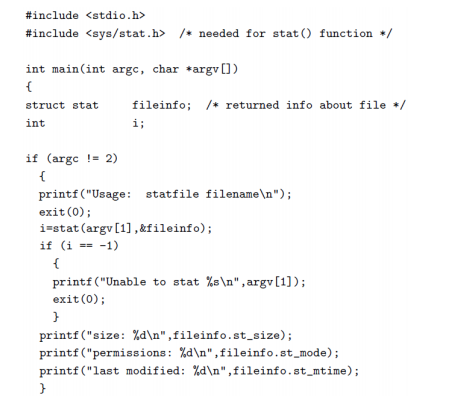 The following code prints the permission as number. | Chegg.com