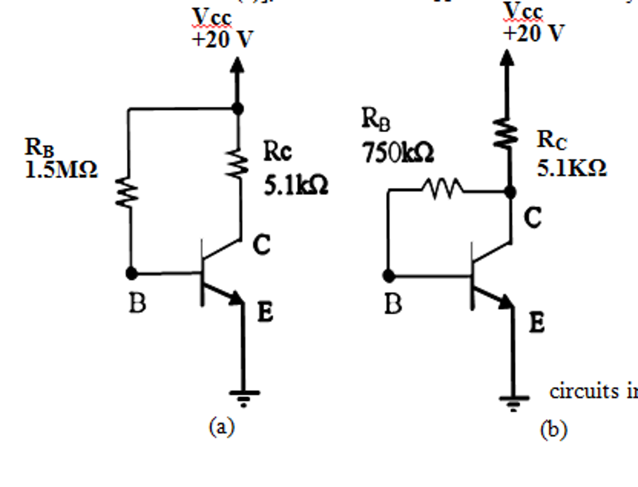 Solved 1. In circuit (a) and (b) of Figure 8.2, if RB is | Chegg.com