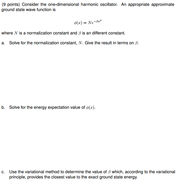 Solved We Consider A 1 Dimensional Simple Harmonic Chegg Com