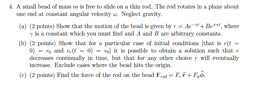 Solved Classical Mechanics: Can You Help Me Figure Out How | Chegg.com