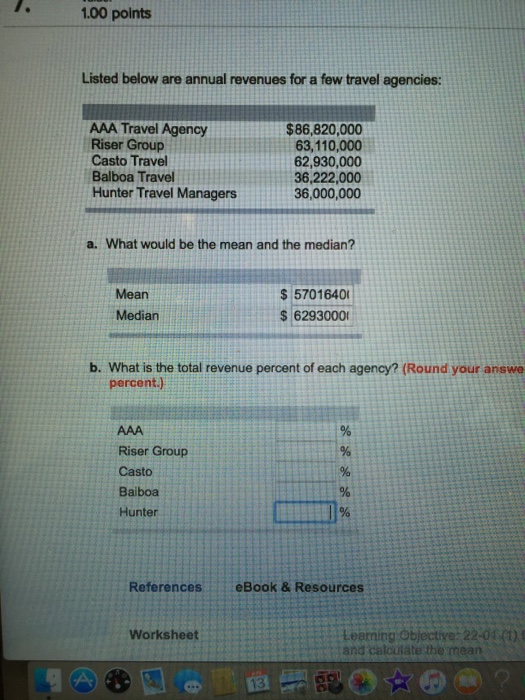 solved-listed-below-are-annual-revenues-for-a-few-travel-chegg