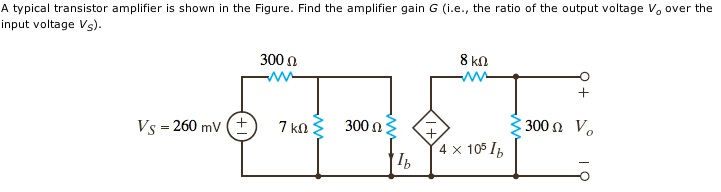 Solved A typical transistor amplifier is shown in the | Chegg.com