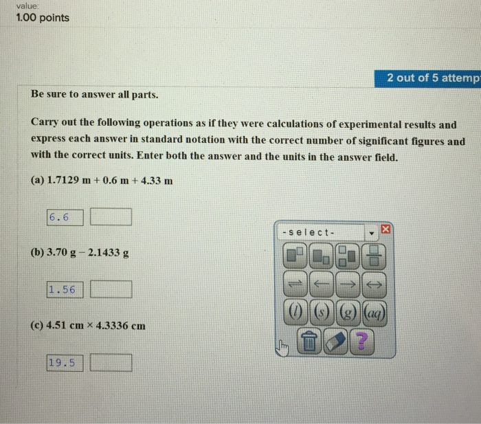 Solved Be sure to answer all parts. Carry out the following | Chegg.com