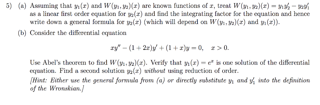 Solved 5 a Assuming That Y1 r And W yi Y2 x Are Known Chegg