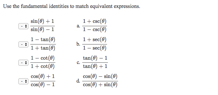 solved-use-the-fundamental-identities-to-match-equivalent-chegg