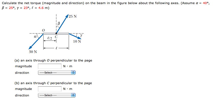 Net Torque From Graph Solved Calculate the net torque (magnitude and direction) on | Chegg.com