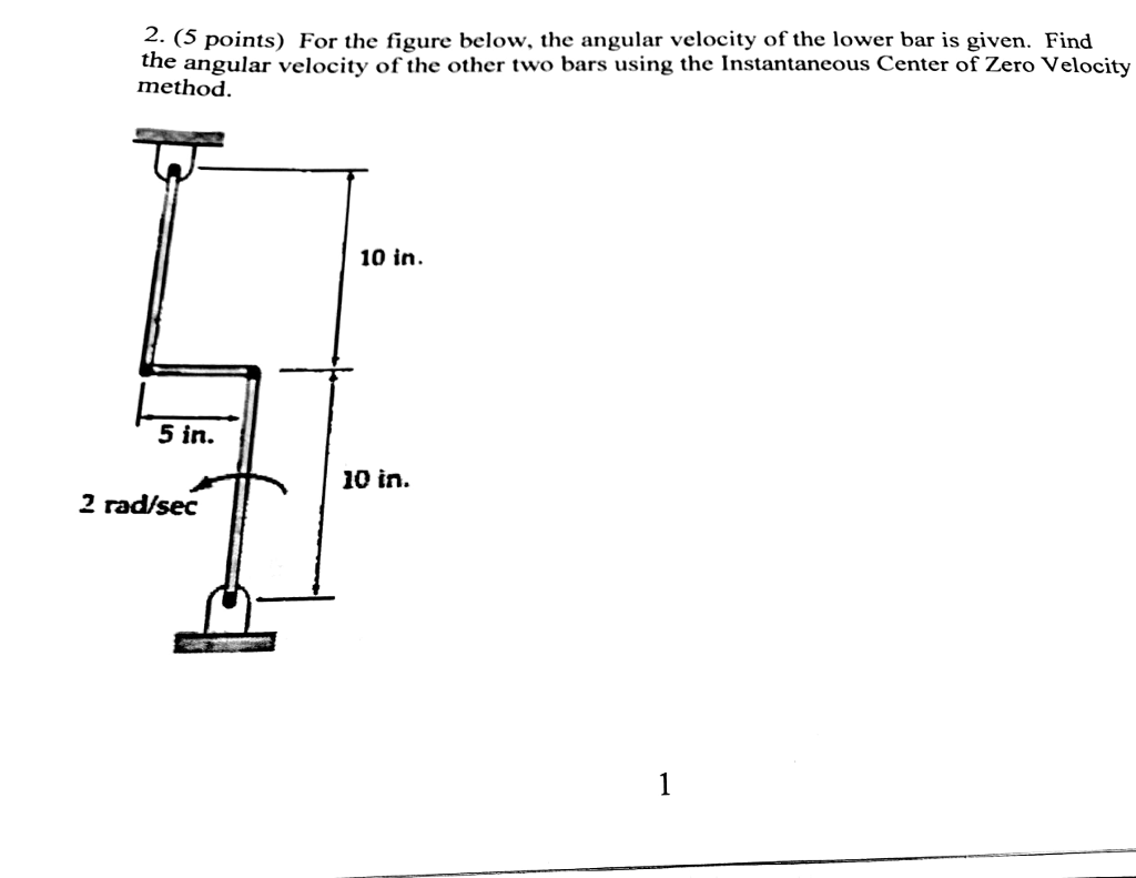 Solved 2. (5 points) For the figure below, the angular