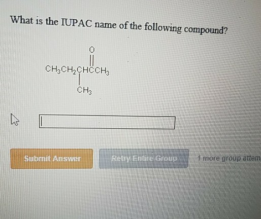 Solved What Is The IUPAC Name Of The Following Compound? | Chegg.com