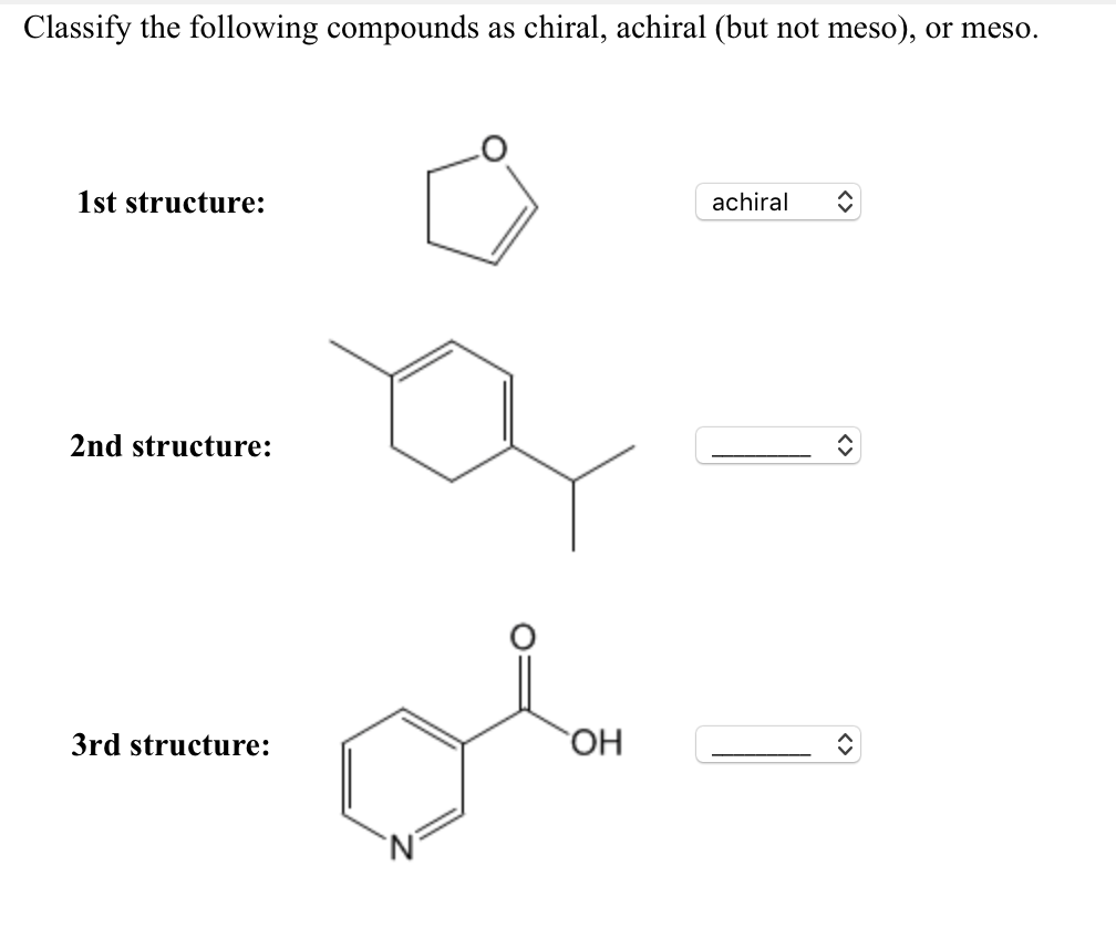 solved-classify-the-following-compounds-as-chiral-achiral-chegg