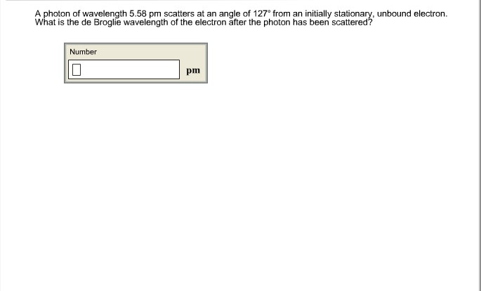 Solved A Photon Of Wavelength 5 58 Pm Scatters At An Angle Chegg