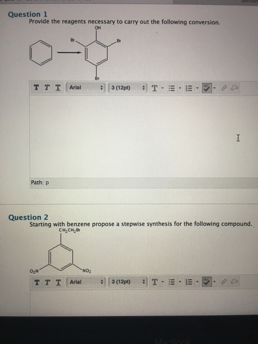 Solved 1 Provide The Reagents Necessary To Carry Out The