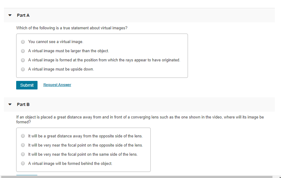 Solved Part A Which of the following is a true statement | Chegg.com