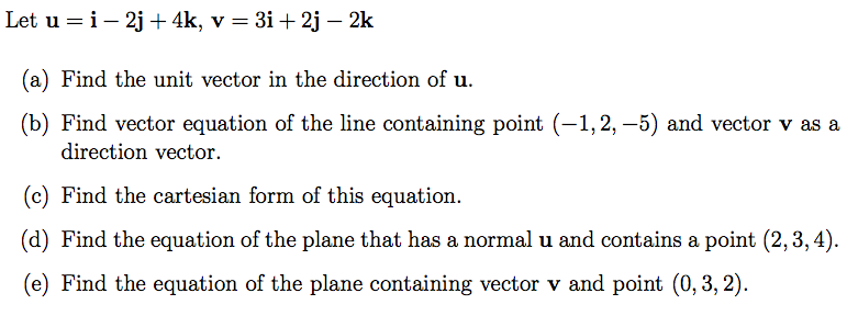 Solved Let U = I - 2j + 4k, V = 3i + 2j - 2k Find The Unit | Chegg.com ...