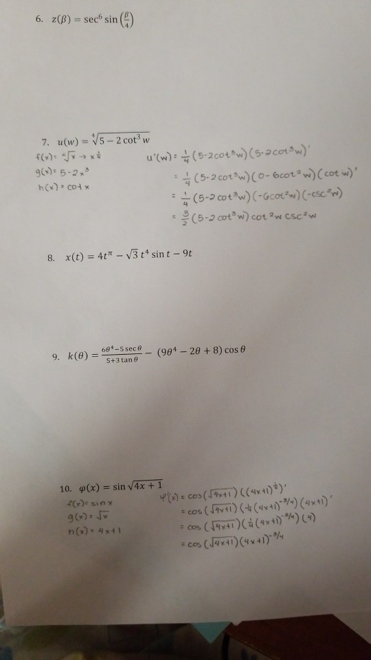 Solved L EalilTuIl Cred Differentiate Each Function 9 y Chegg