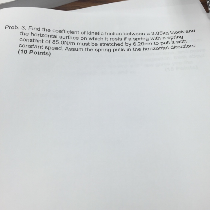 Solved Find the coefficient of kinetic friction between a | Chegg.com
