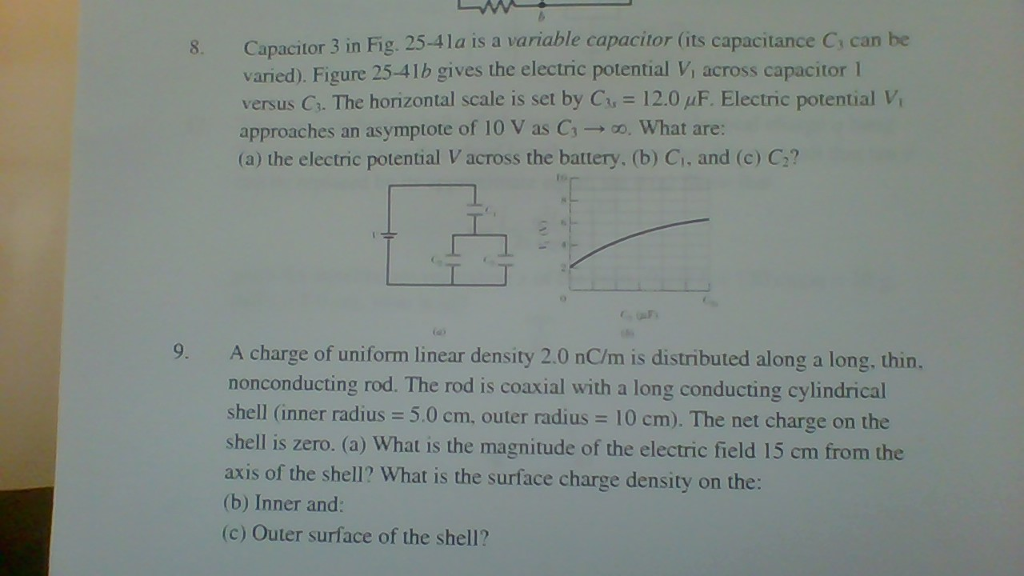 Solved 8. Capacitor 3 in Fig. 25-4 la is a variable | Chegg.com