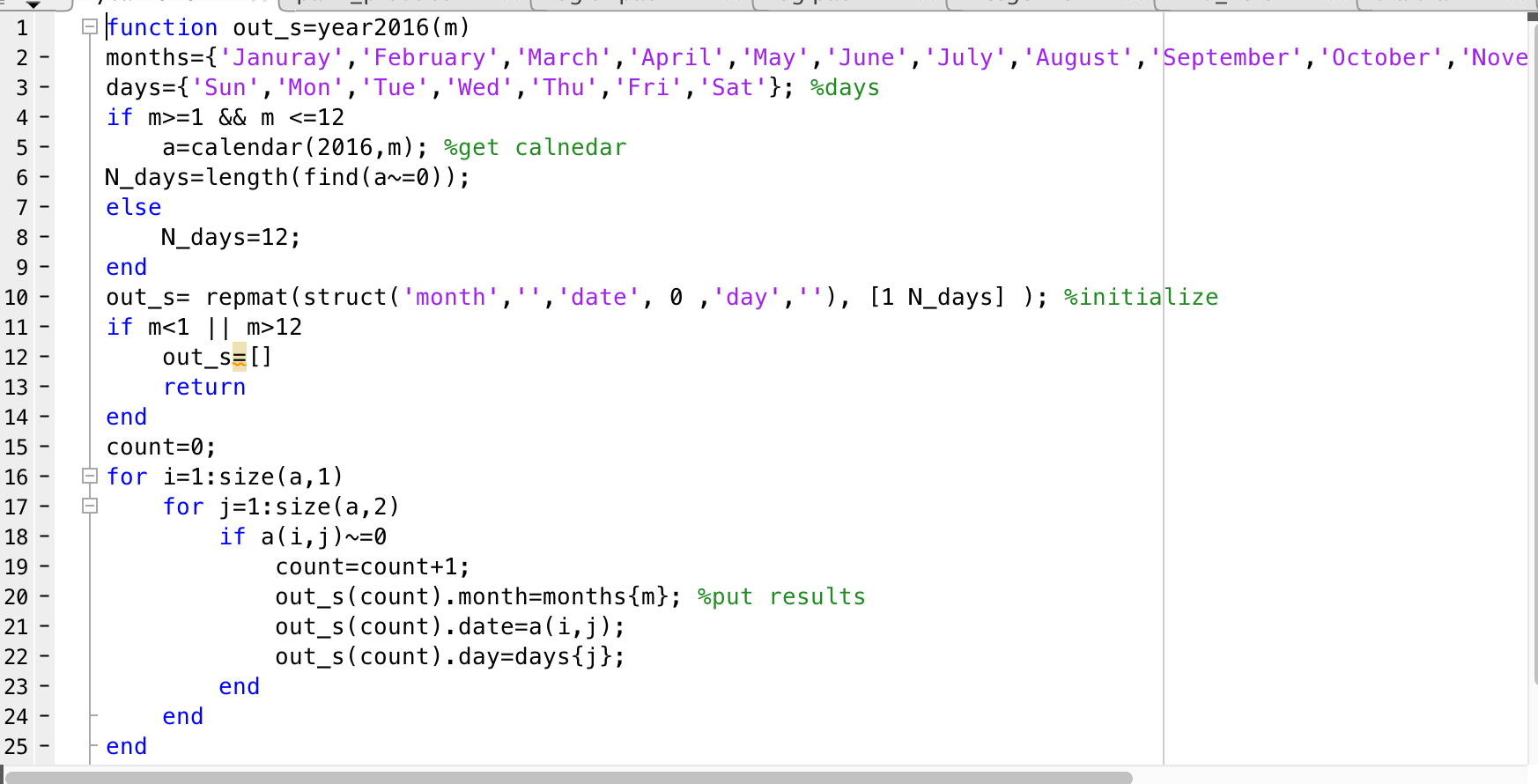 matlab code