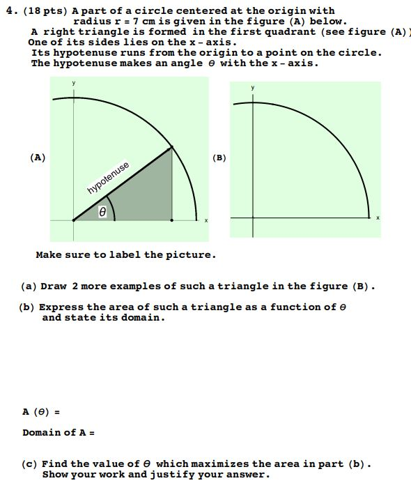 Solved A Part Of A Circle Centered At The Origin With Radius | Chegg.com