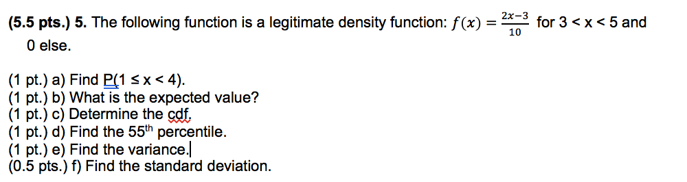 Solved The following function is a legitimate density | Chegg.com