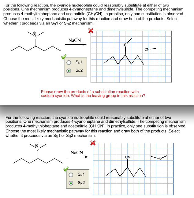 Solved For the following reaction, the cyanide nucleophile | Chegg.com