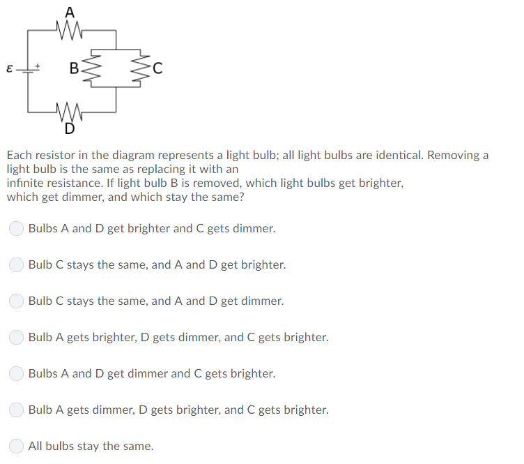 Solved Each resistor in the diagram represents a light bulb;
