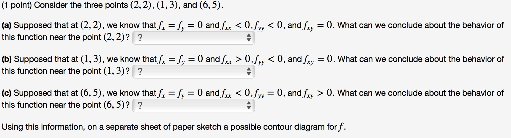 Solved (1 point) The contours of a function f are shown in | Chegg.com