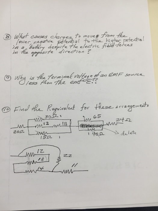 Solved What causes charges to move from the lower negative