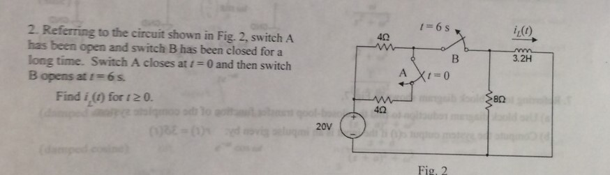 Solved Referring to the circuit shown in Fig. 2, switch A | Chegg.com