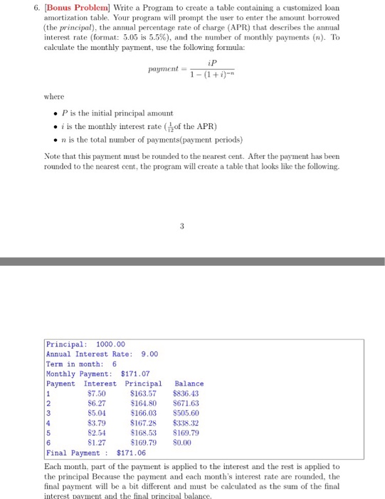 Solved Write a Program to create a table containing a | Chegg.com