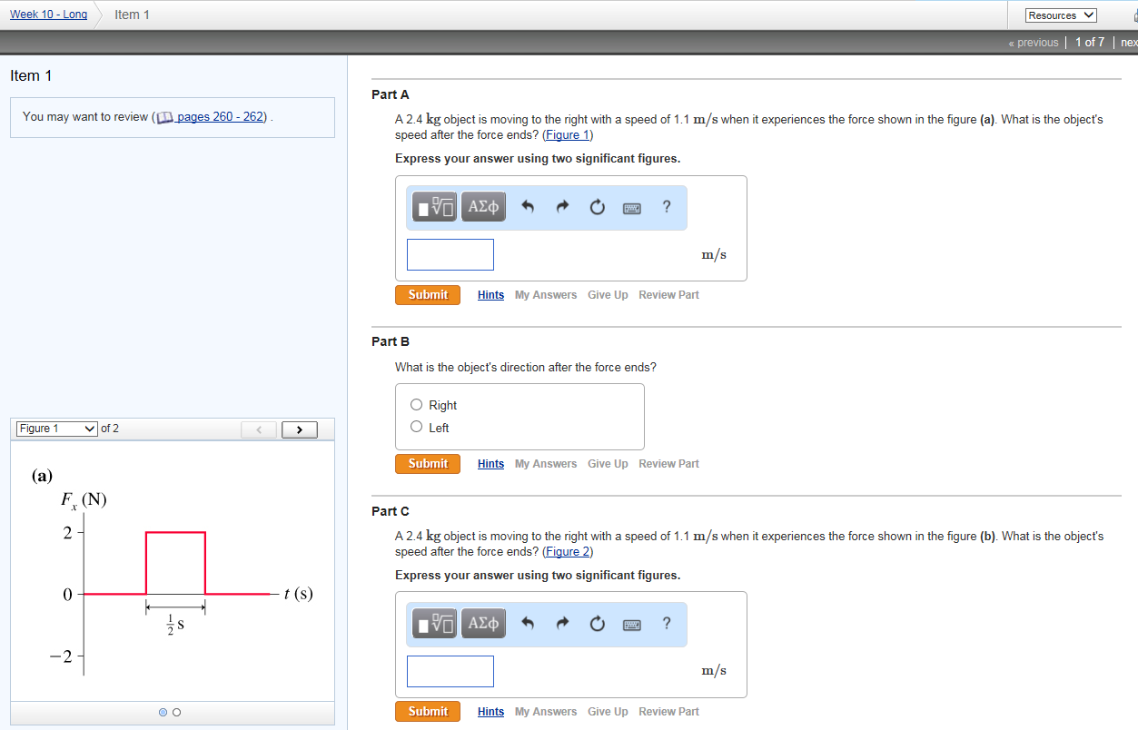 Solved A 1 8 Kg Object Is Moving To The Right With A Speed Chegg Com