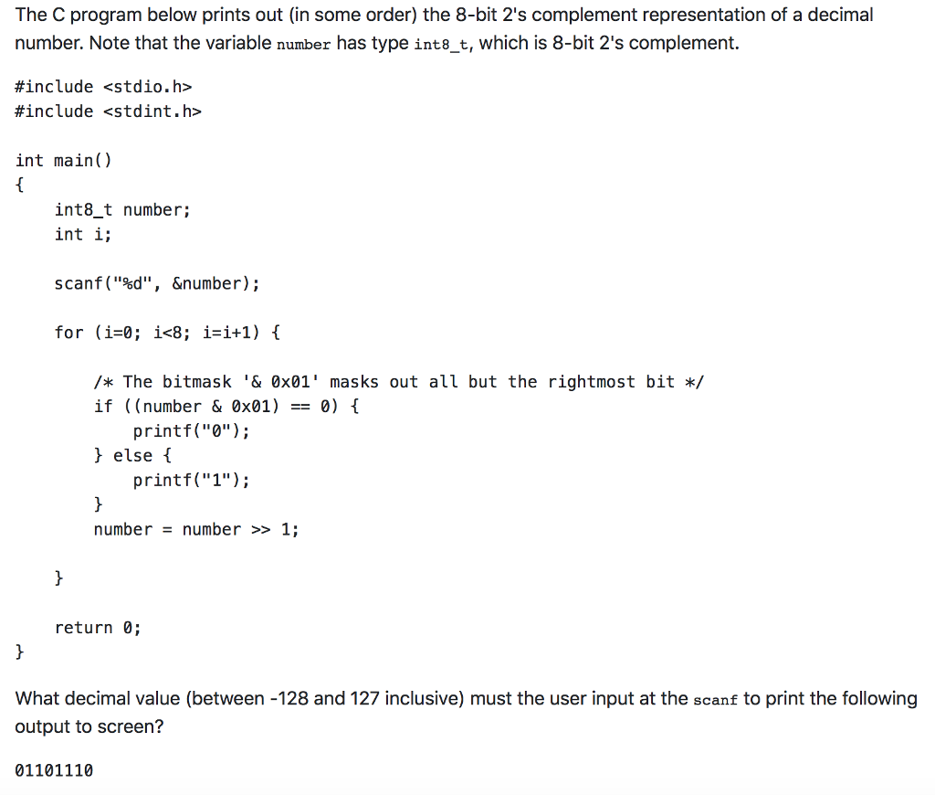 Solved The C Program Below Prints Out (in Some Order) The | Chegg.com