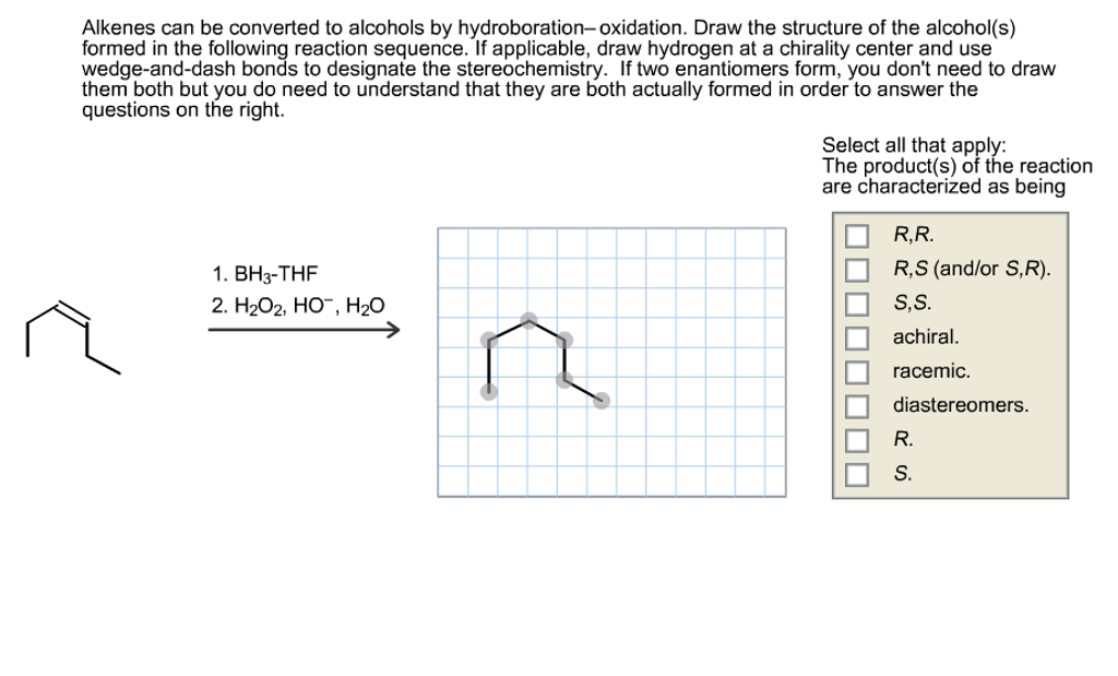 Solved Alkenes Can Be Converted To Alcohols By