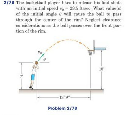 Solved The Basketball Player Liks To Release His Foul Shots | Chegg.com