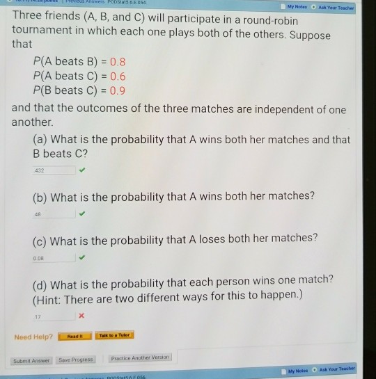 Solved Three Friends (A, B, And C) Will Participate In A | Chegg.com