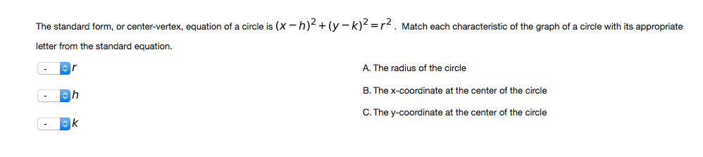 Solved The standard form, or center-vertex, equation of a | Chegg.com