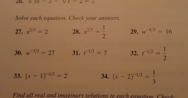 Solved Solve each equation. Check your answers. 27. x232 28 