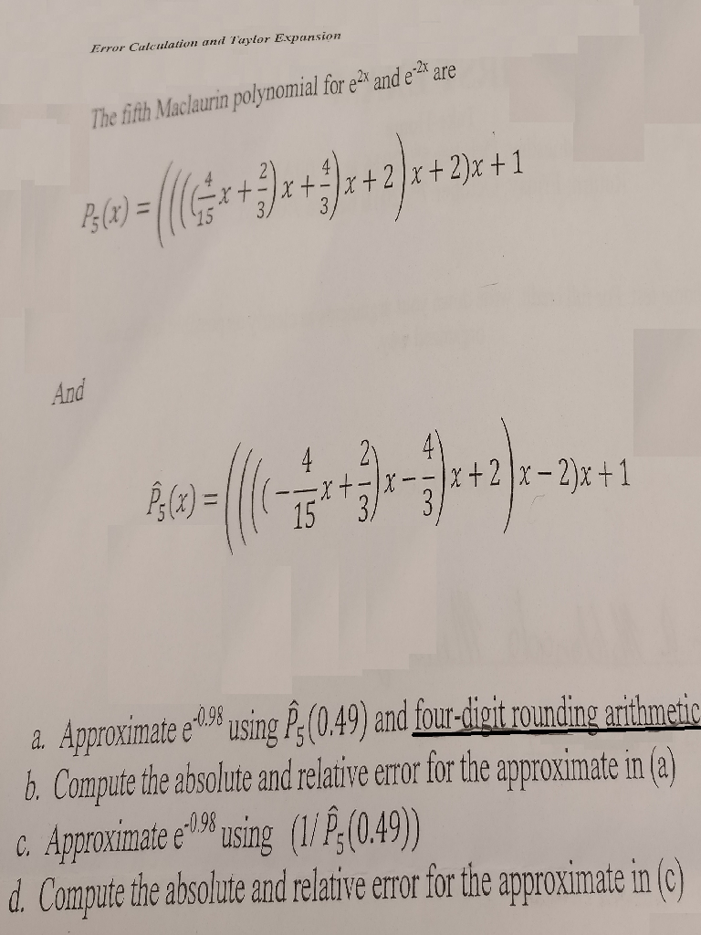 solved-the-fifth-maclaurin-polynomial-for-e-2x-and-e-2x-are-chegg