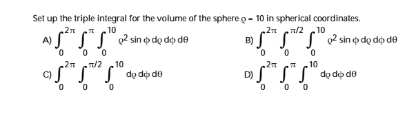 Solved Set up the triple integral for the volume of the | Chegg.com